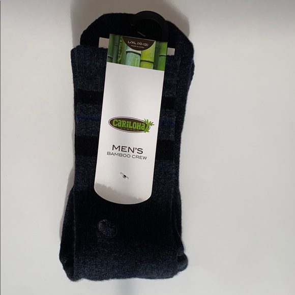 Men's Bamboo Crew Socks - Black - Picture 3 of 12